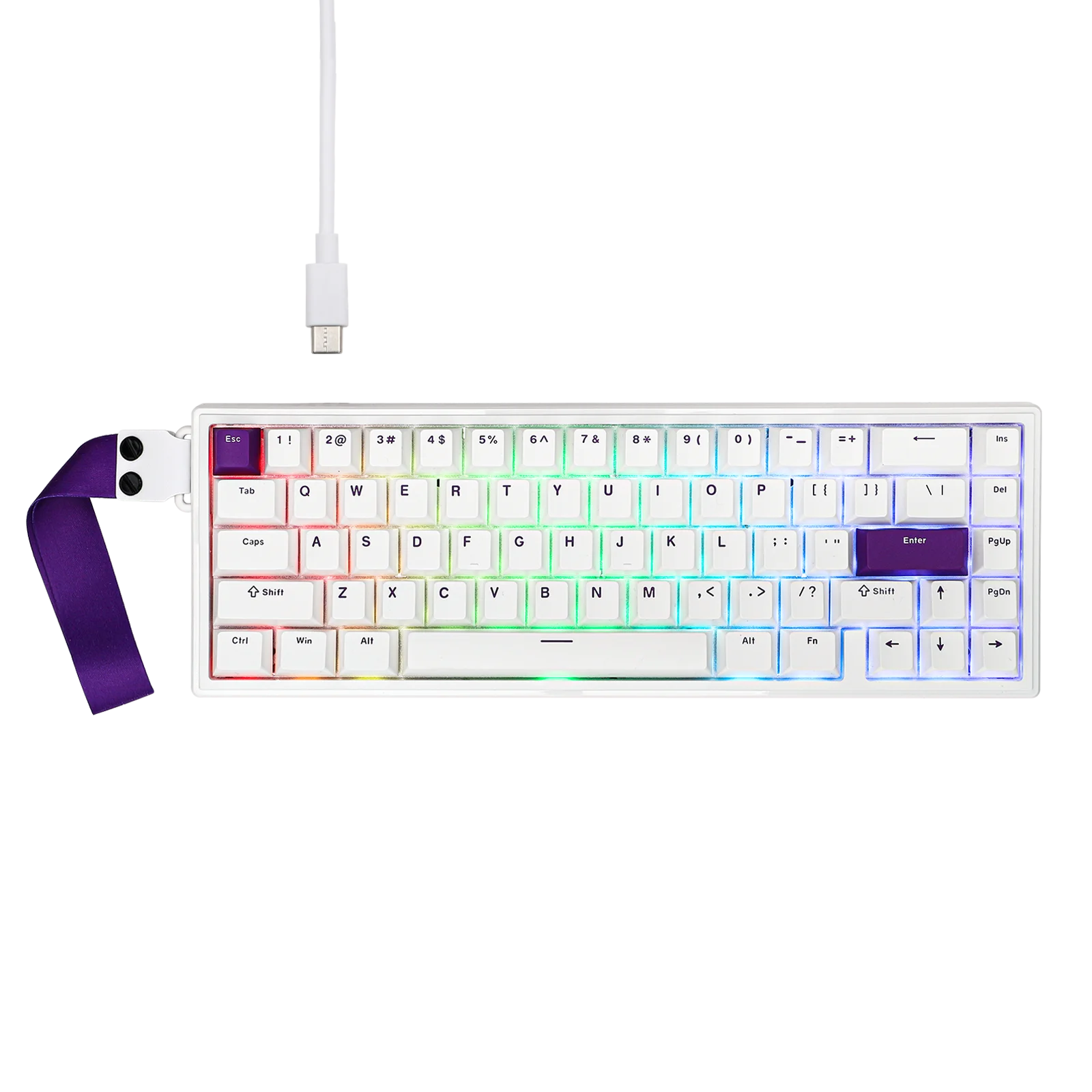 EPOMAKER HE68 65% ANSI US Layout Gasket-Mounted Structure Wired Mechanical Keyboard with Hall Effect Switch for Mac/WIN