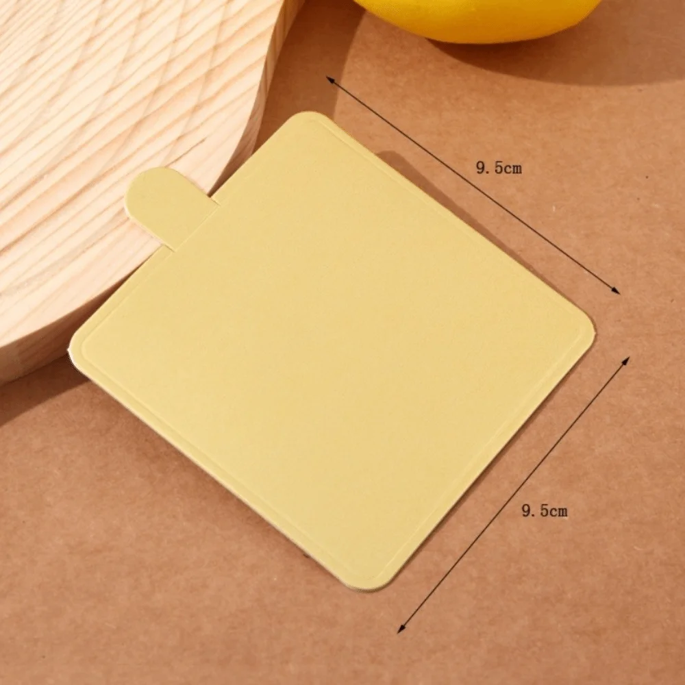 50/100pcs New Disposable Dessert Boards Golden White Round Square Paper Food Mats Thicken Paper Mousse Cake Base Cake Decor