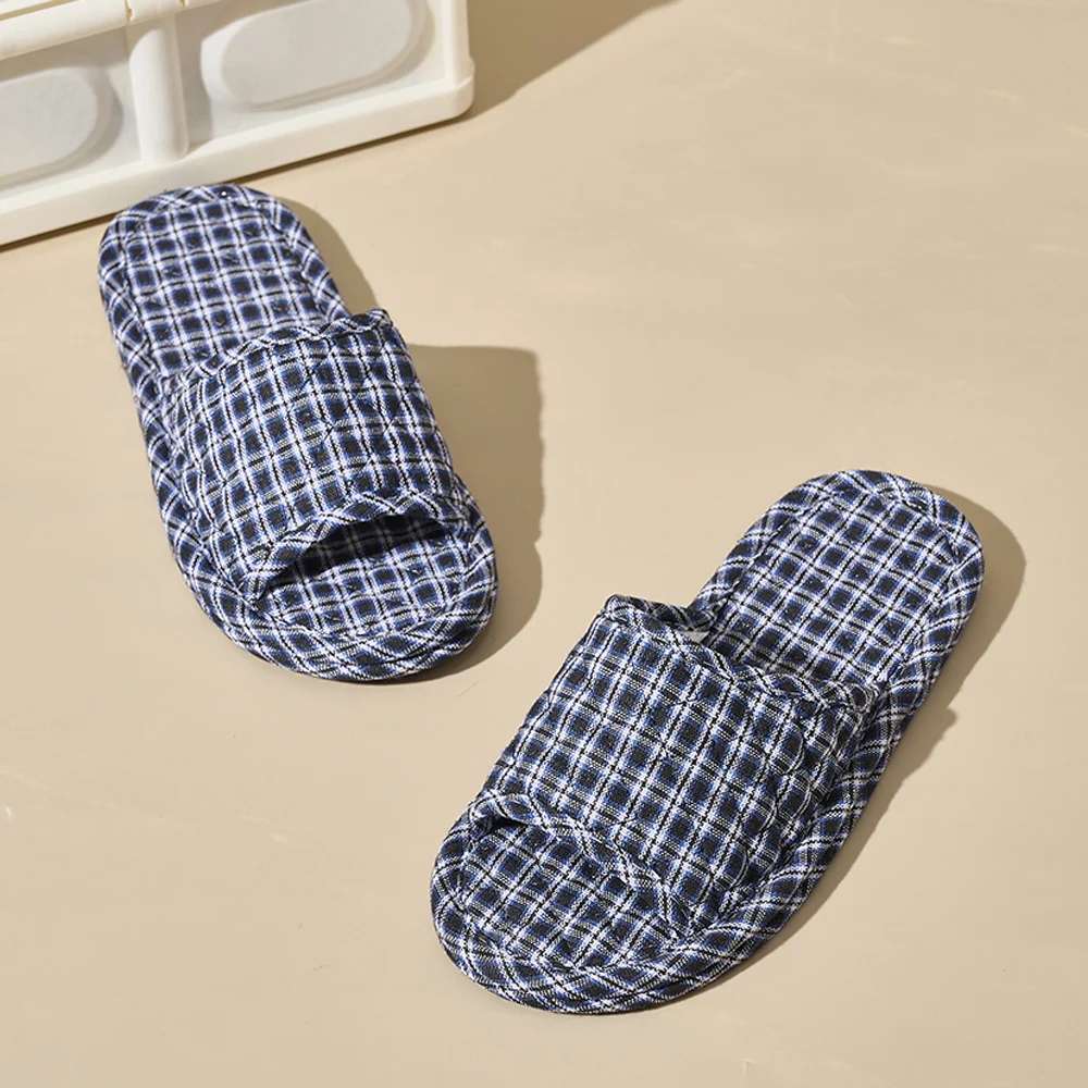 Fashion Men Slippers Lightweight Home Shoes Antislip Soft Fabric Slippers Indoor Home Slippers Plus Size image 6