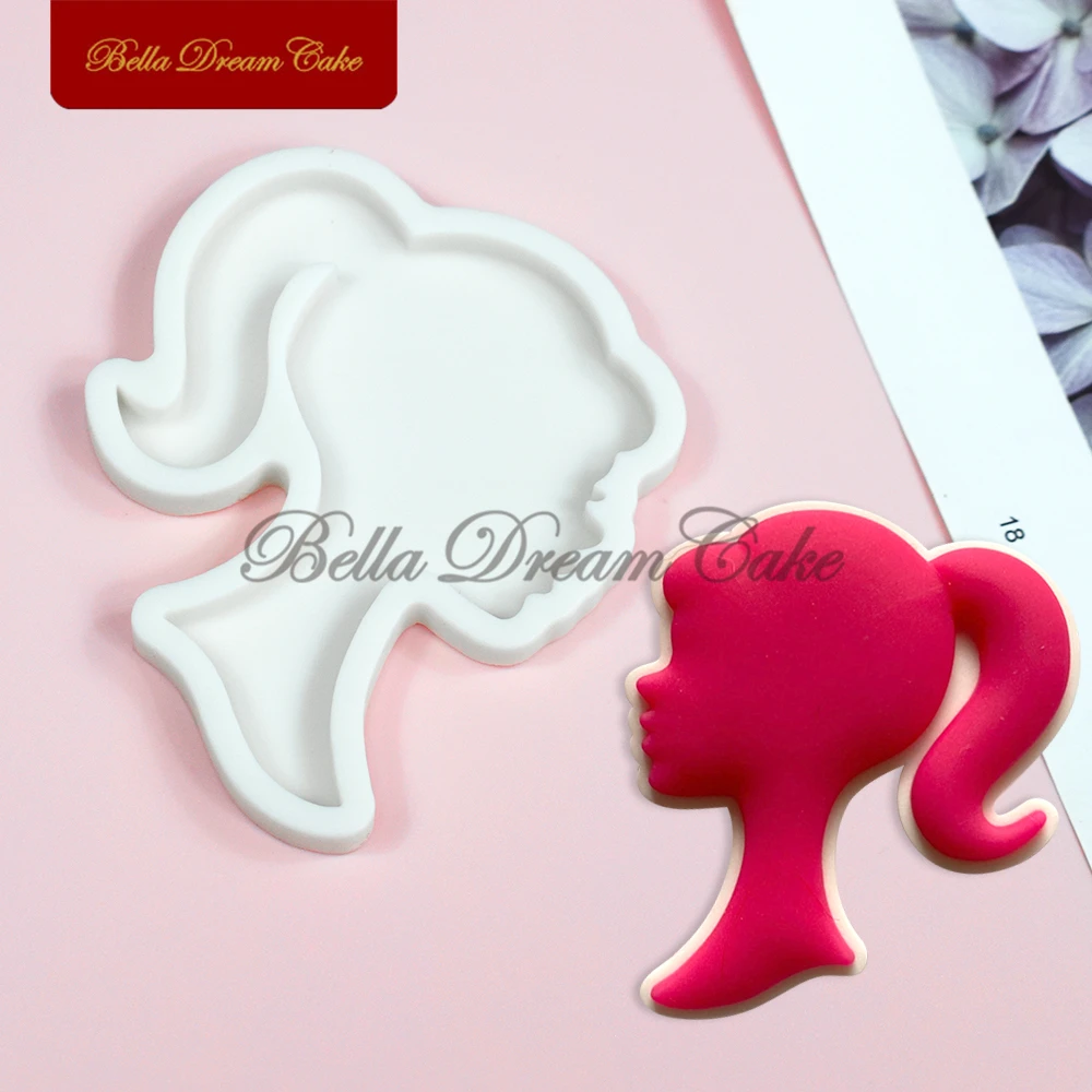 3D Fashion Girl Design Silicone Mold Chocolate Fondant Cupcake Mould DIY Clay Resin Model Cake Decorating Tools Kitchen Bakeware