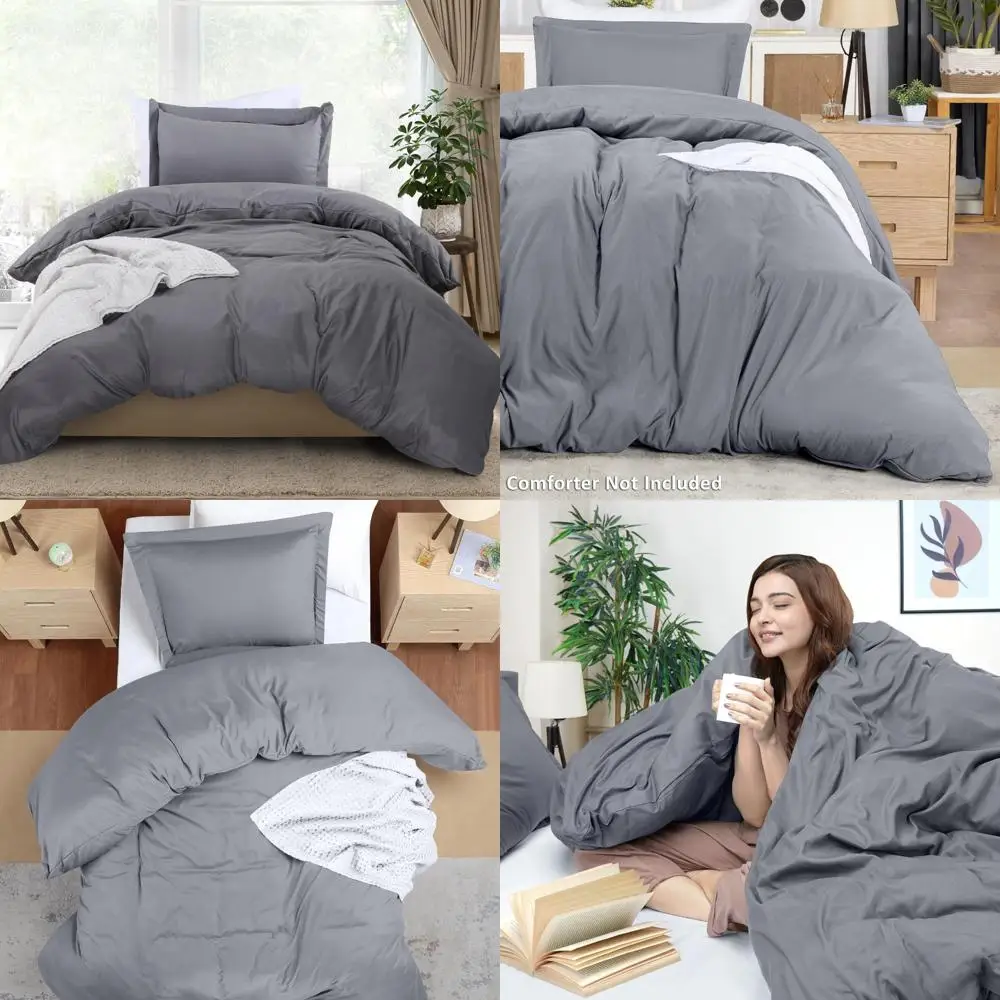 

Комплект пододеяльников двойного размера — 2 предмета с застежкой-молнией — 1 пододеяльник 68x90 и 1 наволочка 20x26, гипоаллергенное постельное белье для Al