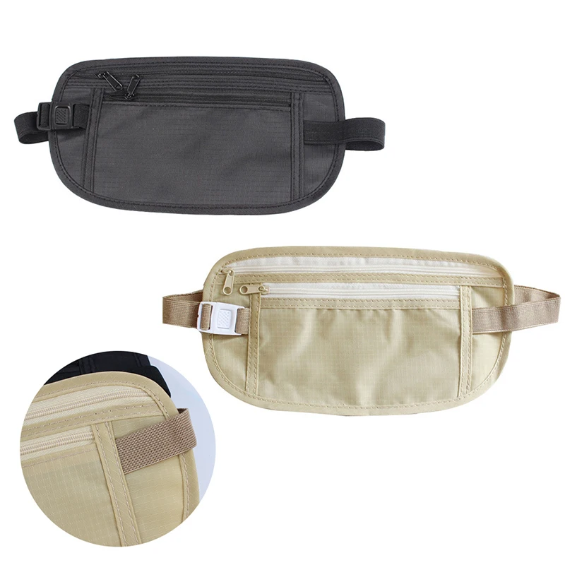 Riñoneras de viaje invisibles para caza, riñonera para pasaporte, cinturón para dinero, billetera de seguridad oculta, bolso informal para hombres y mujeres, 1 ud.