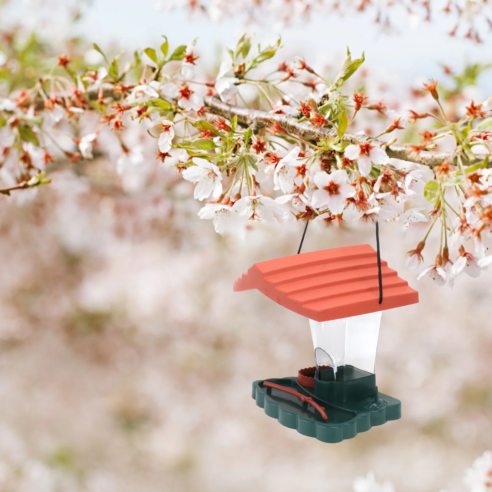 

1 set Bird Feeder Plastic Durable Outdoor Hanging Garden Decoration Attract Birds Easy Install Environmentally Friendly Feeding