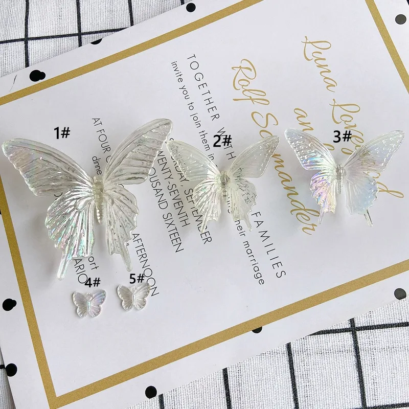 10pcs DIY Jewelry Accessories Wholesale Antique Transparent Fancy Little Butterfly Hairpin Fairy Sweet Moth Hair Accessories