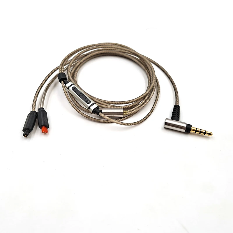 Para áudio técnica ATH-IM02 im03 im50 im70 im01 im04 fone de ouvido substituível 3.5mm estéreo de alta pureza banhado a prata cabo de atualização