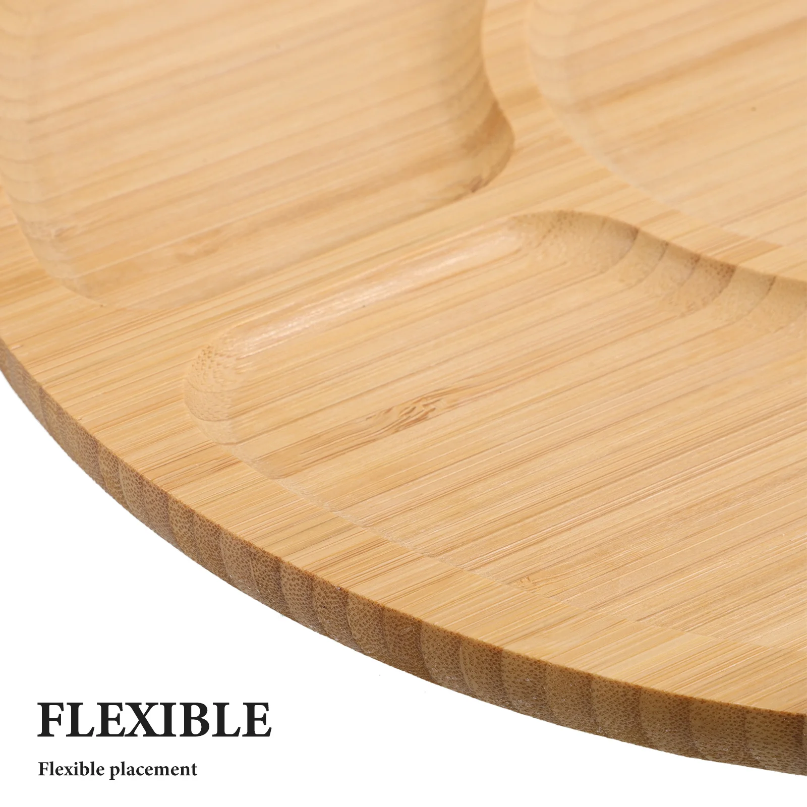 منظم طعام خشبي مستدير أنيق، أقسام متعددة، المقبلات، الوجبات الخفيفة، الخضروات، بوفيه الحفلات، خضروات مسلية قابلة لإعادة الاستخدام