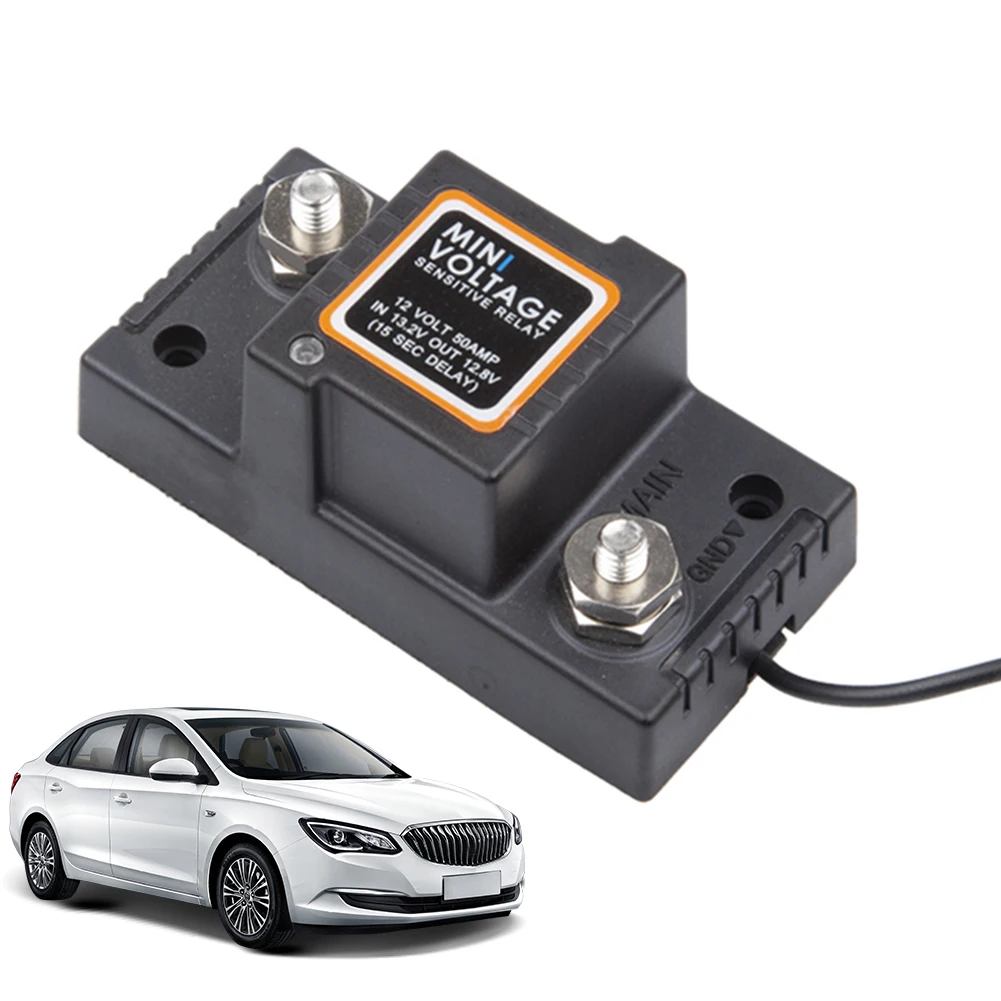 

Dual Battery Isolator Waterproof Car Motorcycle VSR 12V 50A Dual Battery Smart Isolator for Car ATV UTV Boats RV Truck