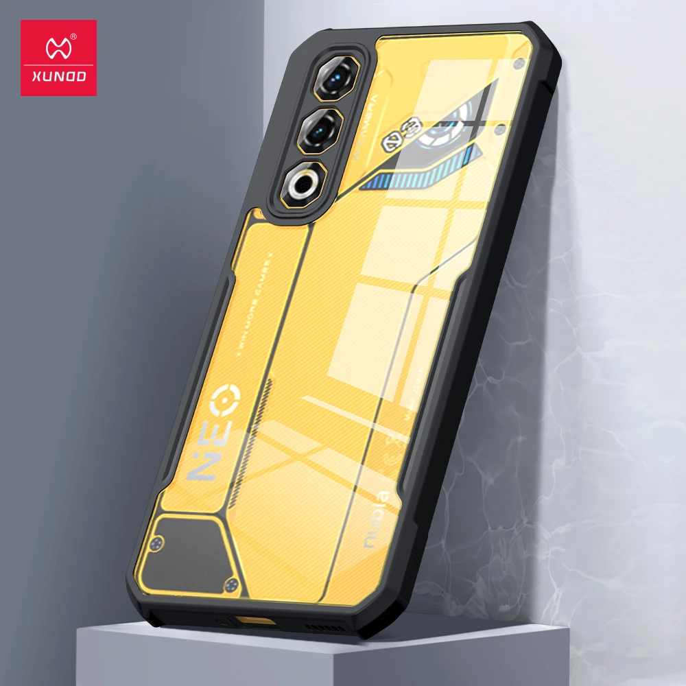Xundd Schutzhülle für ZTE Nubia Neo 3 GT 5G mit Airbags, Stoßfest, PC + TPU, Transparent, Sturzsicher, Handyschutz-Rückabdeckung