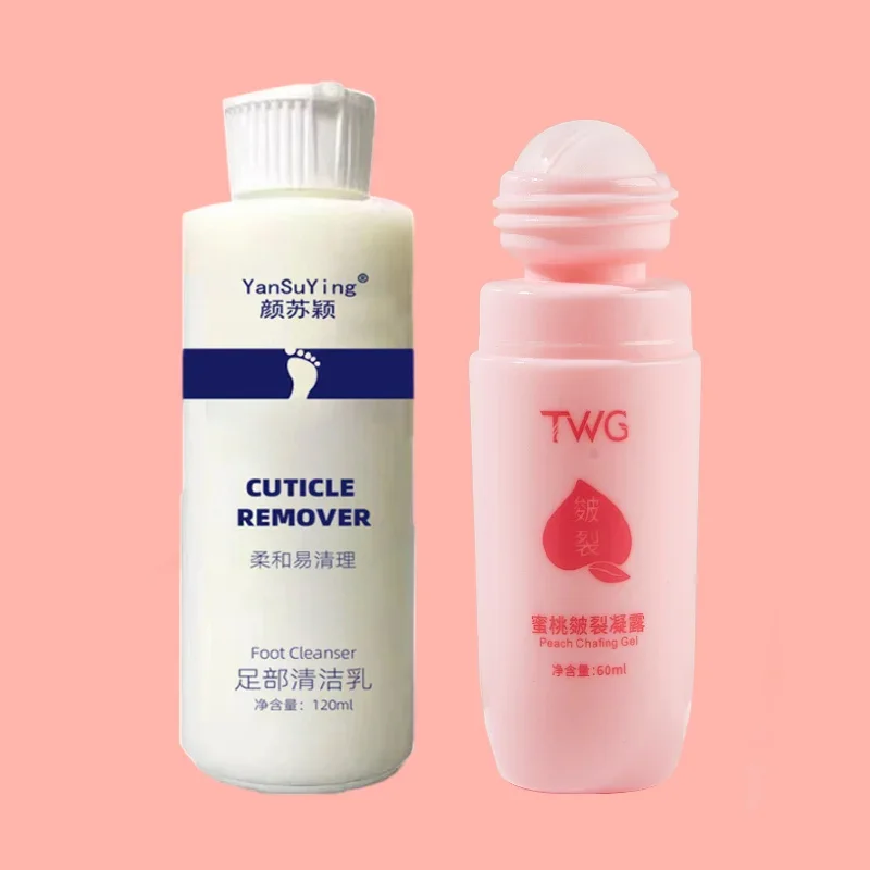 120ml Foot Exfoliator Softener 60ml Chafing Gel 6 Seconds Remove Dead Skin Calluses Anti-Cracked Heel Enhancer Nail Pedicure