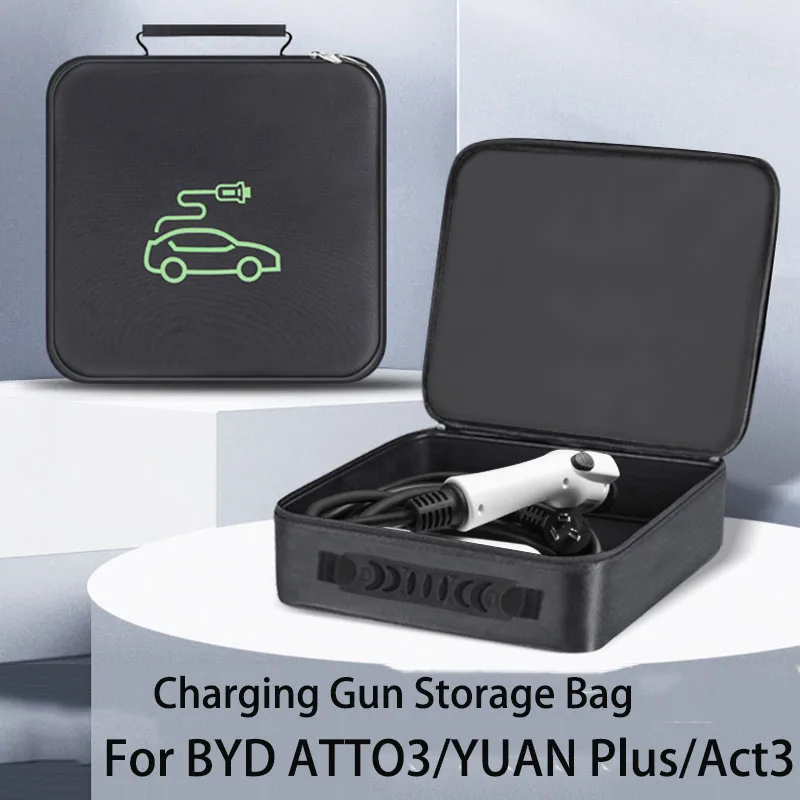 

Charging Gun Device Cable Storage Bag Box Bag For Byd Atto 3 Dolphin EA1 2022 2023 EV Car Storage Bag