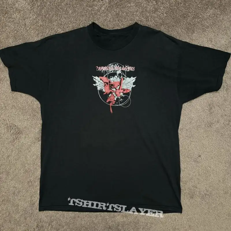 

Черная хлопковая футболка с ангелами и птицами, полный размер S 5XL