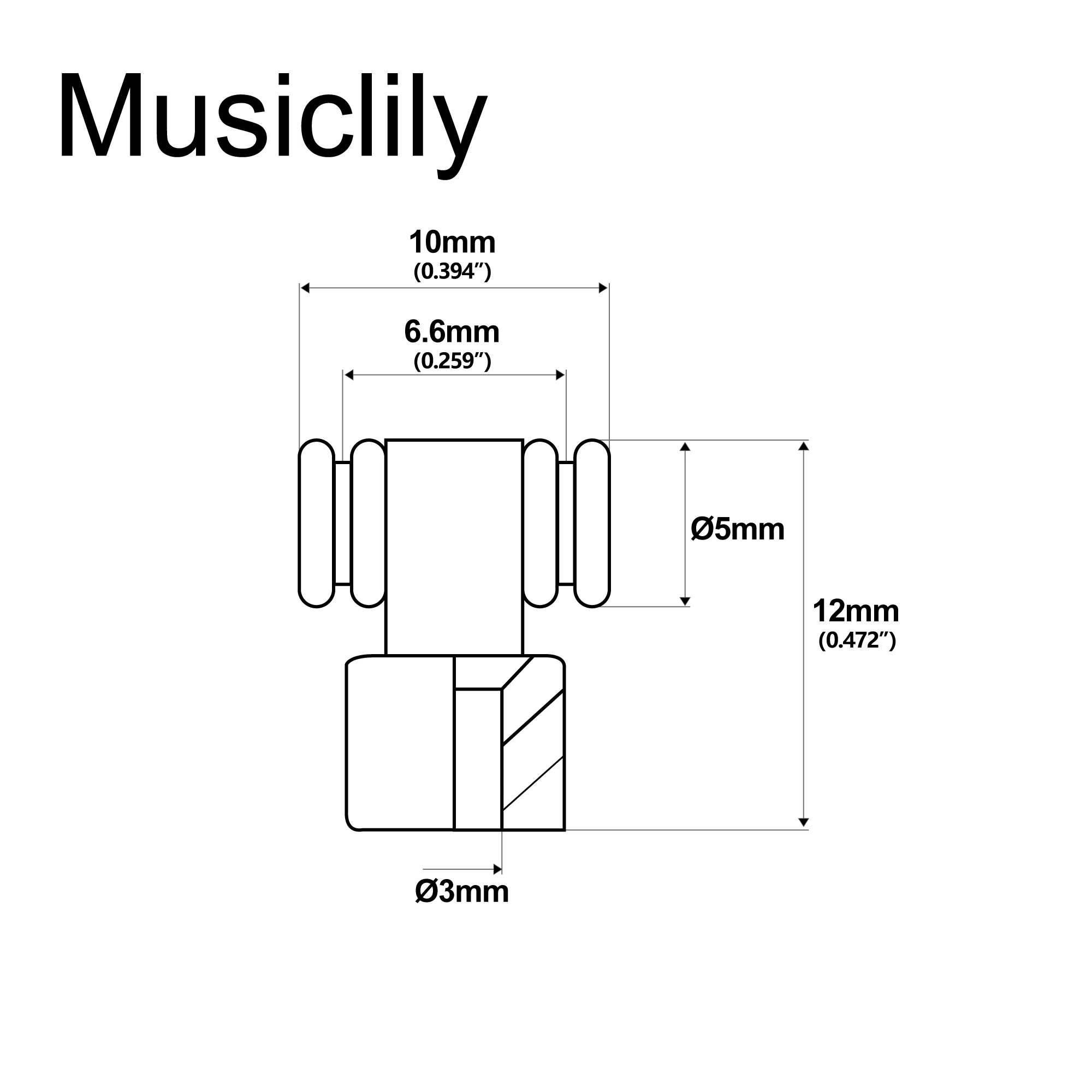 Musiclily Pro Steel Roller String Retainer String Trees String Guides for ST/Tele Style Electric Guitar (Set of 2)