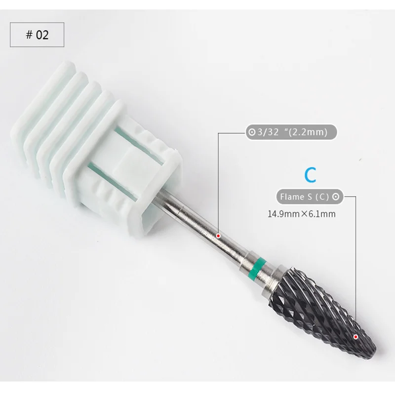 블랙 세라믹 네일 드릴 비트 제거 밀링 커터, 전기 네일 파일 액세서리, 좌우 회전 커터