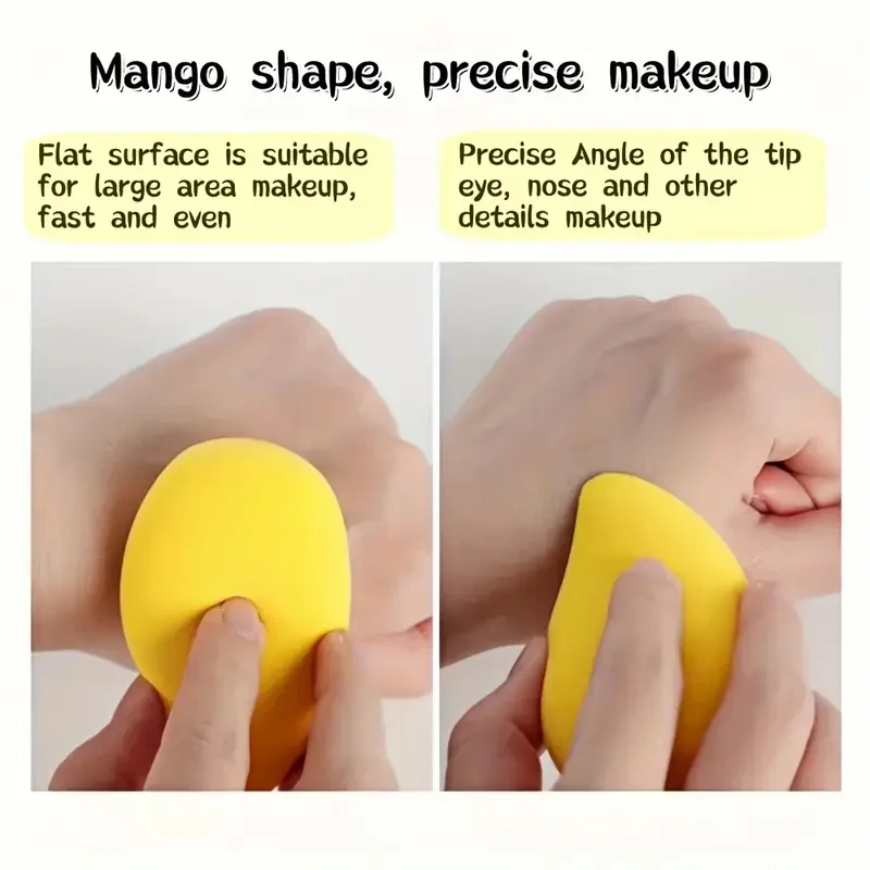 1/2 pçs esponja de maquiagem em forma de mangueira dupla utilização molhado e seco beleza ovoplication puff para fundação líquida impecável corretivo puffs