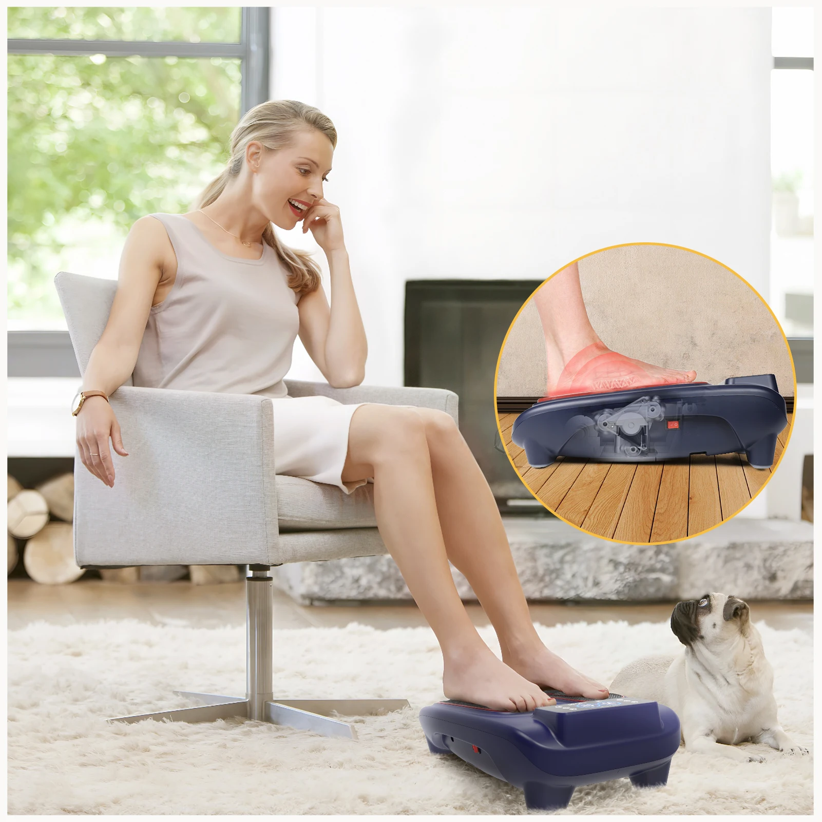 

Soft Vibrating Foot Massager Point Massage with Heat Massage Therapy for Relaxation
