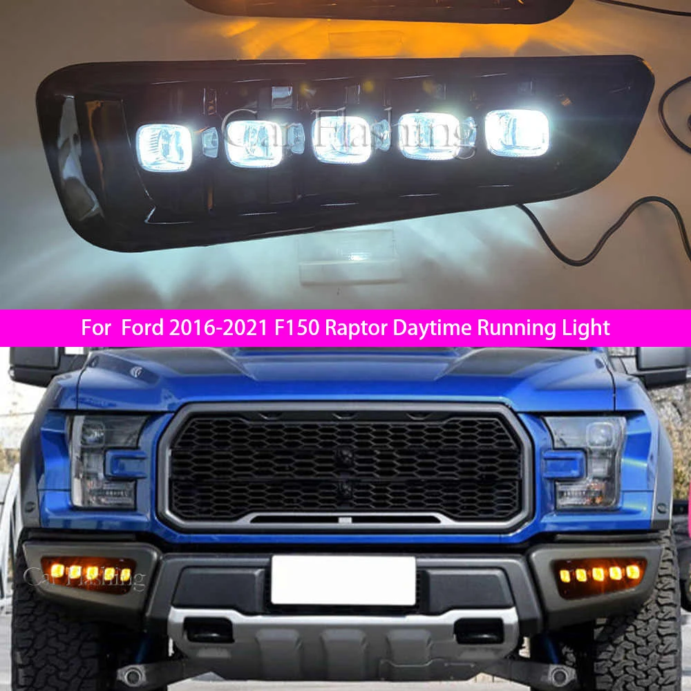 

Ford 2016-2021 F150 Raptor дневные ходовые огни, фары переднего бампера, светодиодные указатели поворота, дневные ходовые огни, передние противотуманные фары
