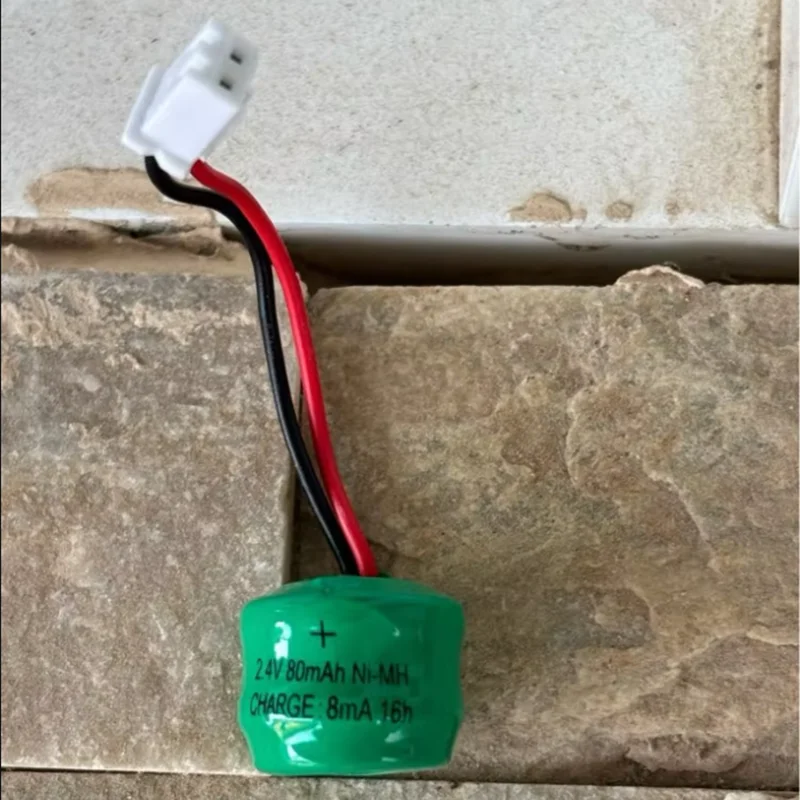 2PCS/LOT  80mAh 2.4V  With Plug and Lines Ni-MH Rechargeable BatteryNi MH Batteries Button Cell