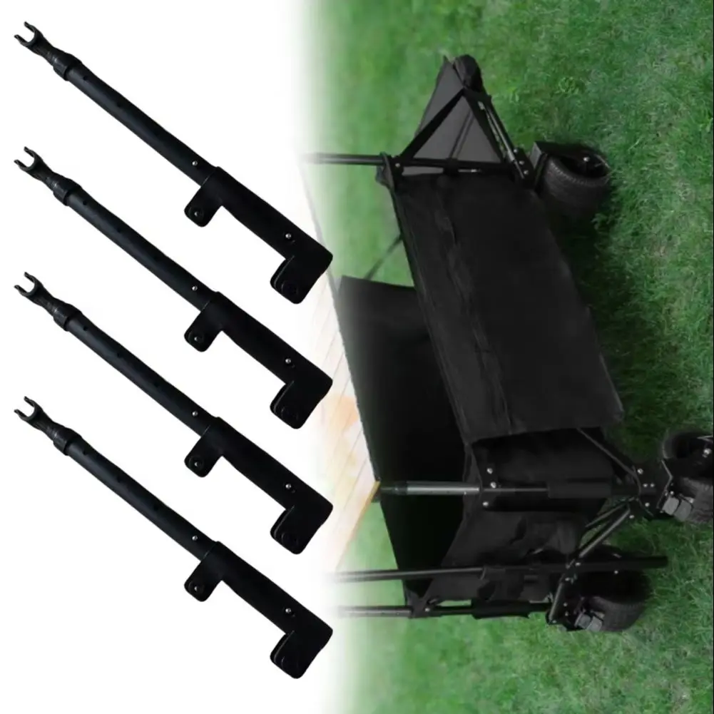 

Camping Cart Table Rods 4-Tier Telescopic Design Carbon Steel/PP 36.5-49.8cm Length For Outdoor Use