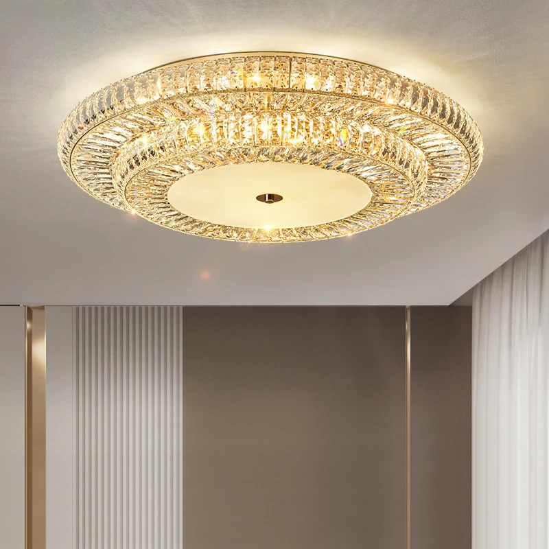 

Люксовая хрустальная потолочная люстра, основной светильник для гостиной, современный минималистичный дизайн, роскошная атмосфера, новинка 2024 года для спальни.