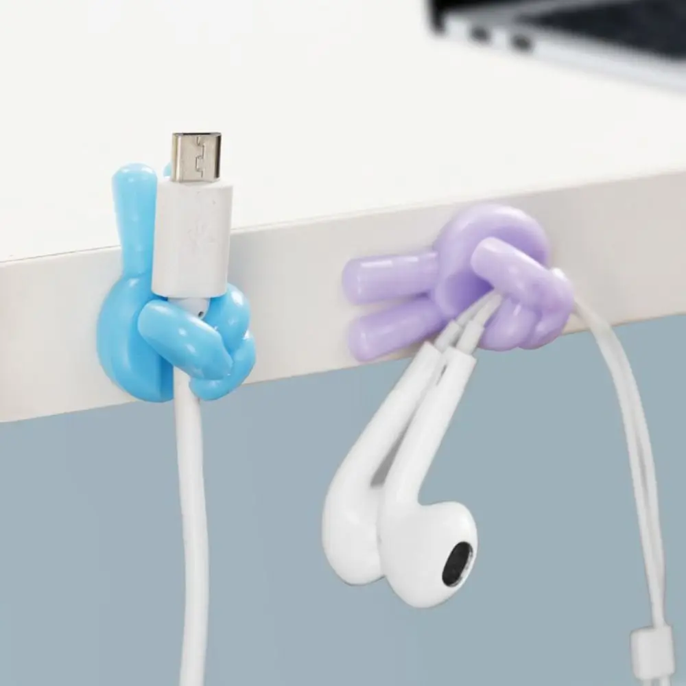 Câble de pouce créatif en PVC auto-adhésif, support de fil de pouce, support de rangement