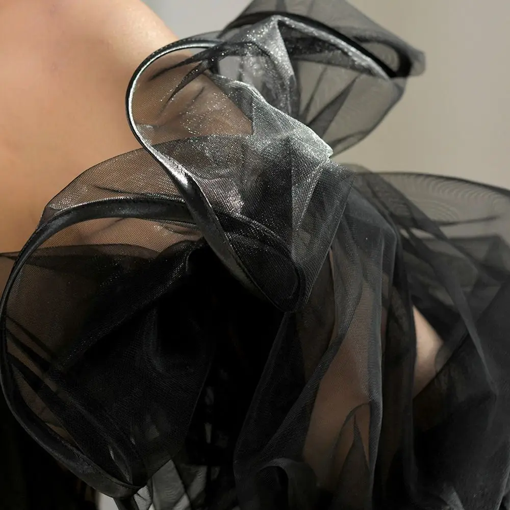 High Quality Black Color Bridal Sleeves Mesh Soft Bride Removable Sleeves Breathable Wedding Arm Covers Wedding