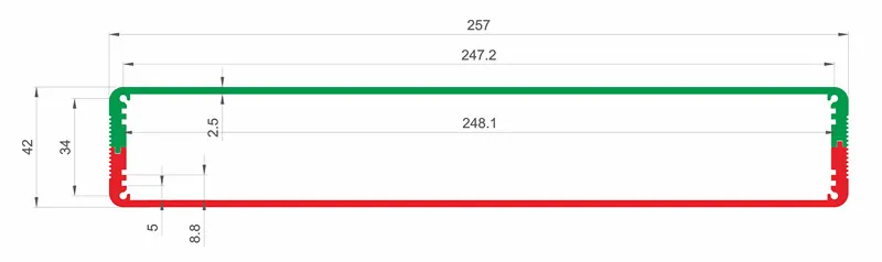 Full Aluminum Amplifier Chassis / Preamp / DAC Decoder / Tube AMP Housing Shell / Enclosure / Case / DIY Box (259*43*168mm)