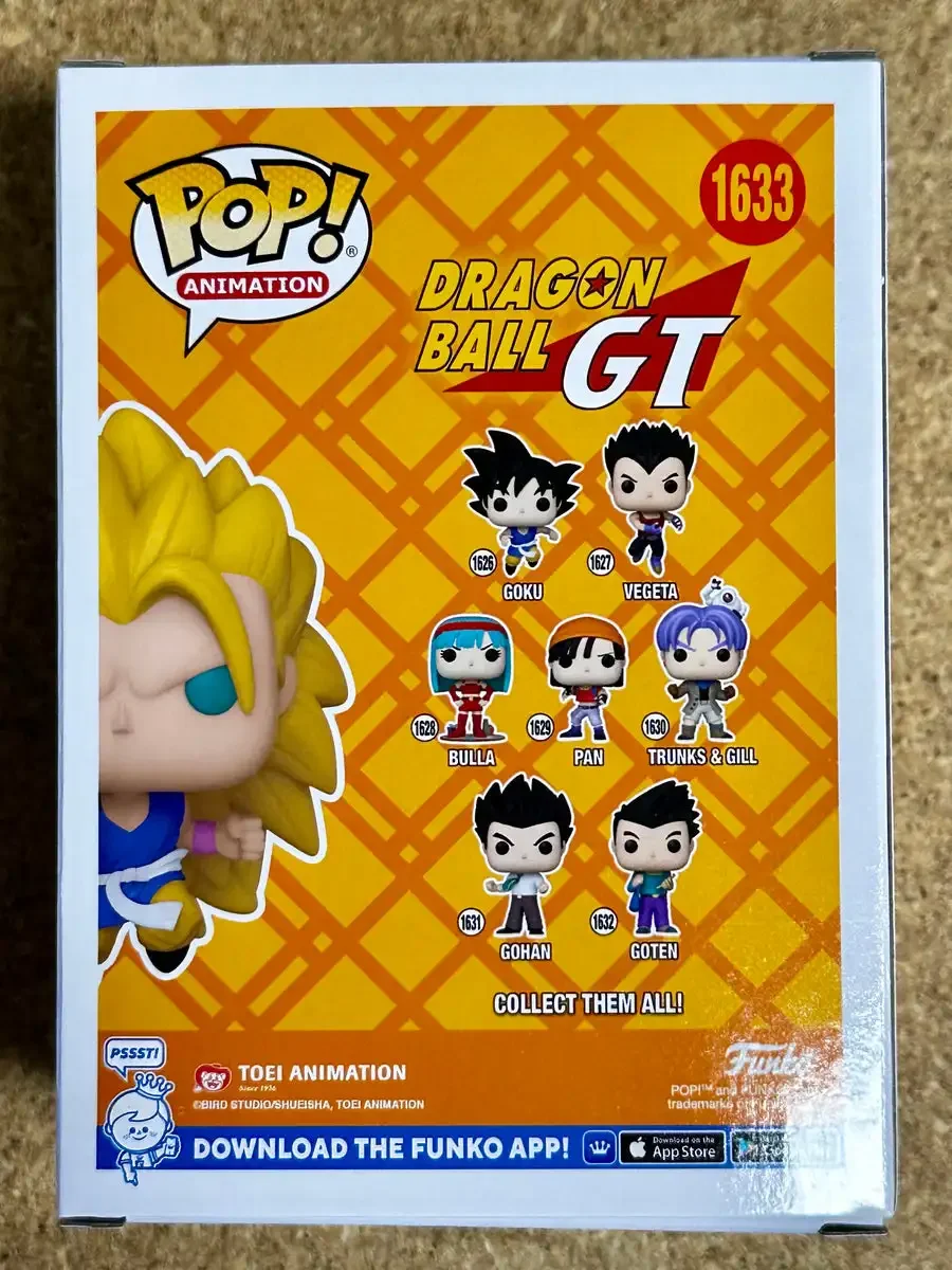 FUNKO POP Original Autorizado 2026, Dragon Ball Super Saiyan 3 Goku # 1633 # Figuras de Acción 1607, Colección de Películas de Anime, Juguetes Coleccionables