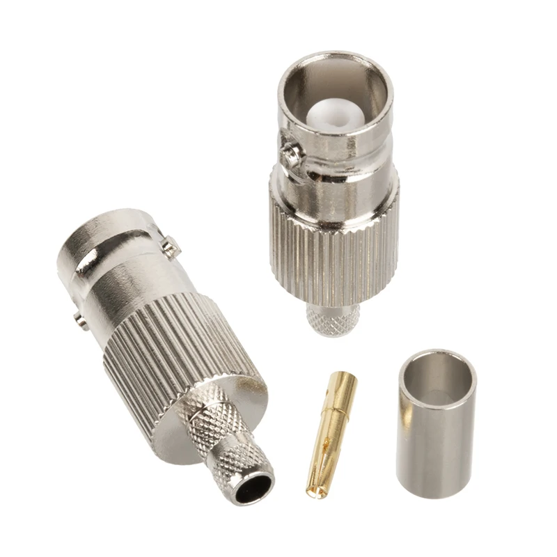 Imagem -03 - Macho e Fêmea Plug Bnc Cabo Joint Feeder Joint Rg58 Cabo Coaxial Bnc Joint 50-3 Series 10 Pcs Bnc-j3