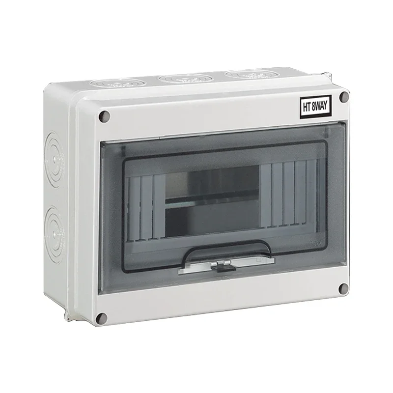HT Series Junction Box 2/3/5/8/12/15/18/24WAY PC Plastic Outdoor Electrical IP65 Waterproof Distribution Box switch box