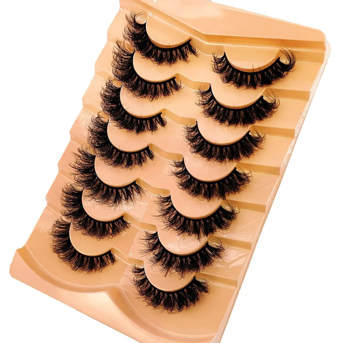 7pairs Natürliche Russische Streifen Wimpern Flauschigen Nerz Wimpern 3D Falsche Wimpern Flauschigen Volumen Wimpern Gefälschte Wimpern Verlängerung Make-Up