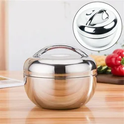 Portable Stainless Thermo Insulated Thermals Food Container Bento Round Lunch Box SCVD889