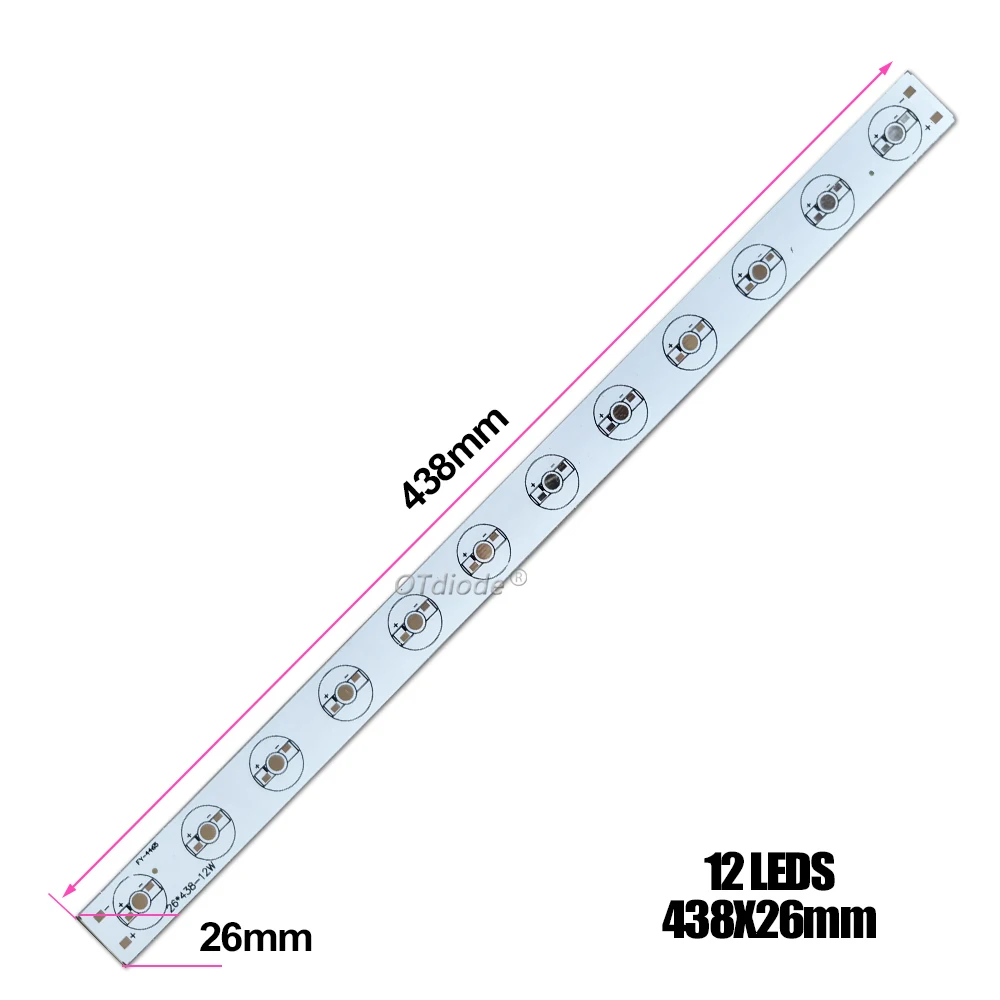 1-10pcs 1W 3W 5W LED Aluminum Base Plate 130mm 150mm 300mm 400mm 500mm 595mm PCB Board For 1 3 5 7 10 12 15 W Watt Light Beads
