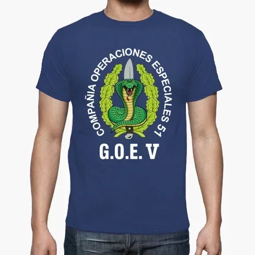 Spanish Legion GOE V COE 51 Mod 01 Special Operations Emblem T-Shirt. Summer Cotton O-neck Men's Short Sleeve T-Shirt New S-3XL