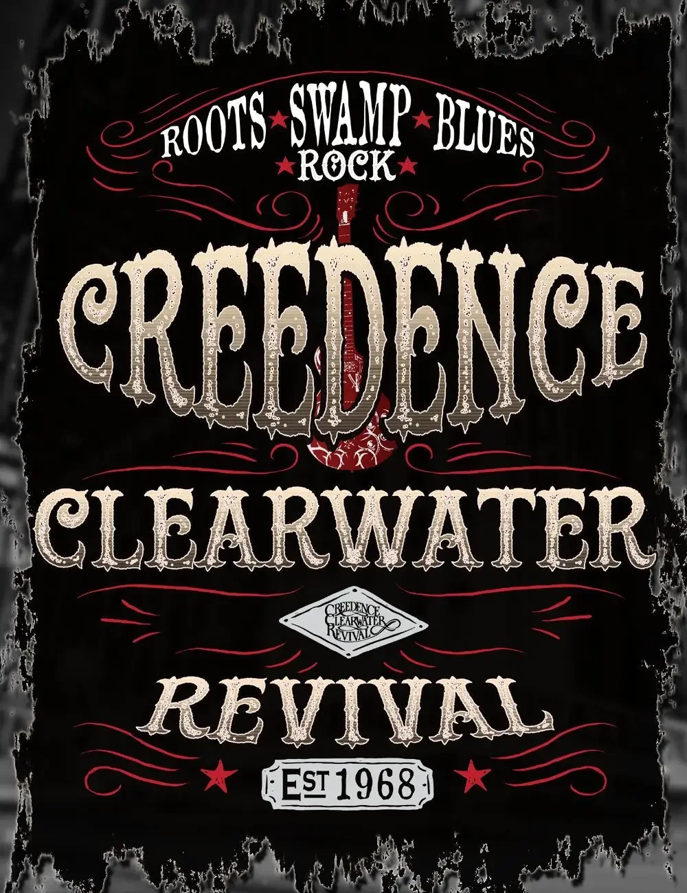 New Black Creedence Clearwater Revival T-Shirt Ccr Tee Fortunate Son Swamp Rock 2019 New Summer Men Cotton Short Sleeve T-Shirt