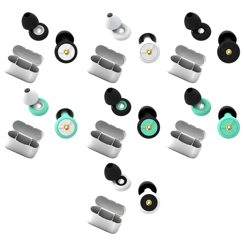 Silicone Ear Protection Earplugs Waterproof Soft Diving Ear Plugs Washable with Earplug Caps & Case for Swimming Showering