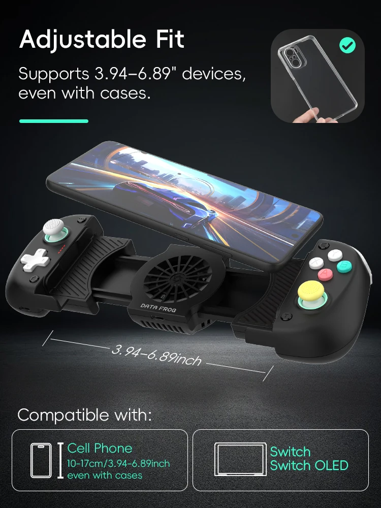 DATA FROG X3 Wireless Gaming Controller 2 Pack Two Player Co Op Gamepad Set For Mobile Phone Shared Gaming Accessories