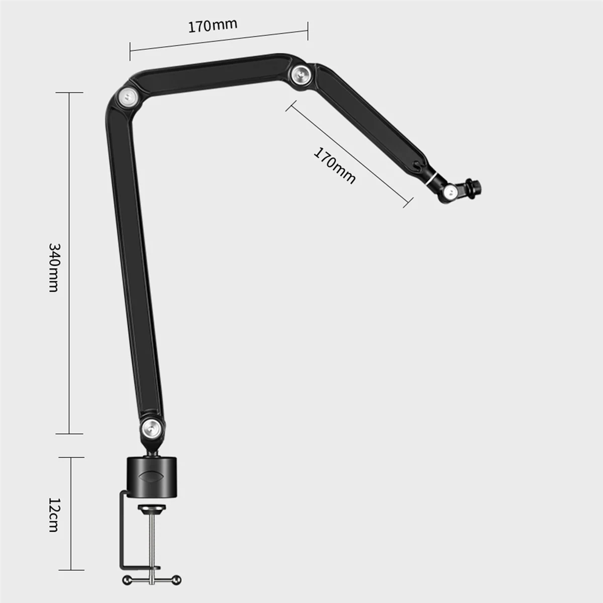 USB Condenser Microphone Boom Arm Stand Heavy Duty Adjustable Suspension Boom Scissor Arm Mount