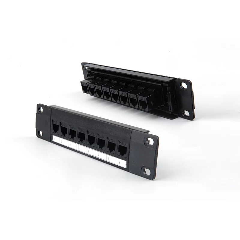 Linkwylan Network 8-Port 1U Empty Blank Patch Panel For Standard Keystone Rack Mount
