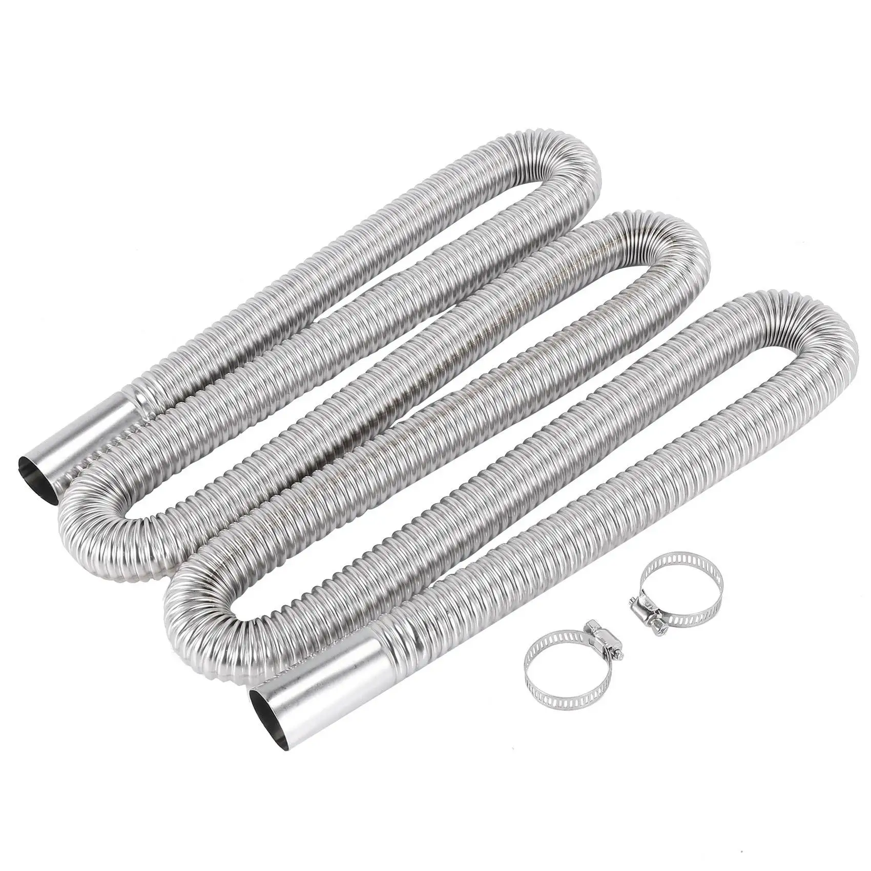 Compatible 200cm Car Air Parking Heater Exhaust Pipe with 2 Clamps Tank Exhaust Pipe Hose Tube for crude oil-Heater