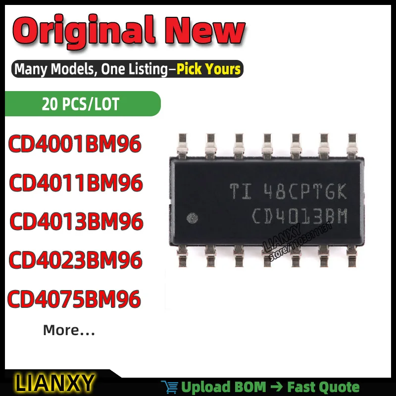 CD4011BM96 CD4001BM96 CD4023BM96 CD4013BM96 CD4075BM96 SOIC-14 OR Gate New Original