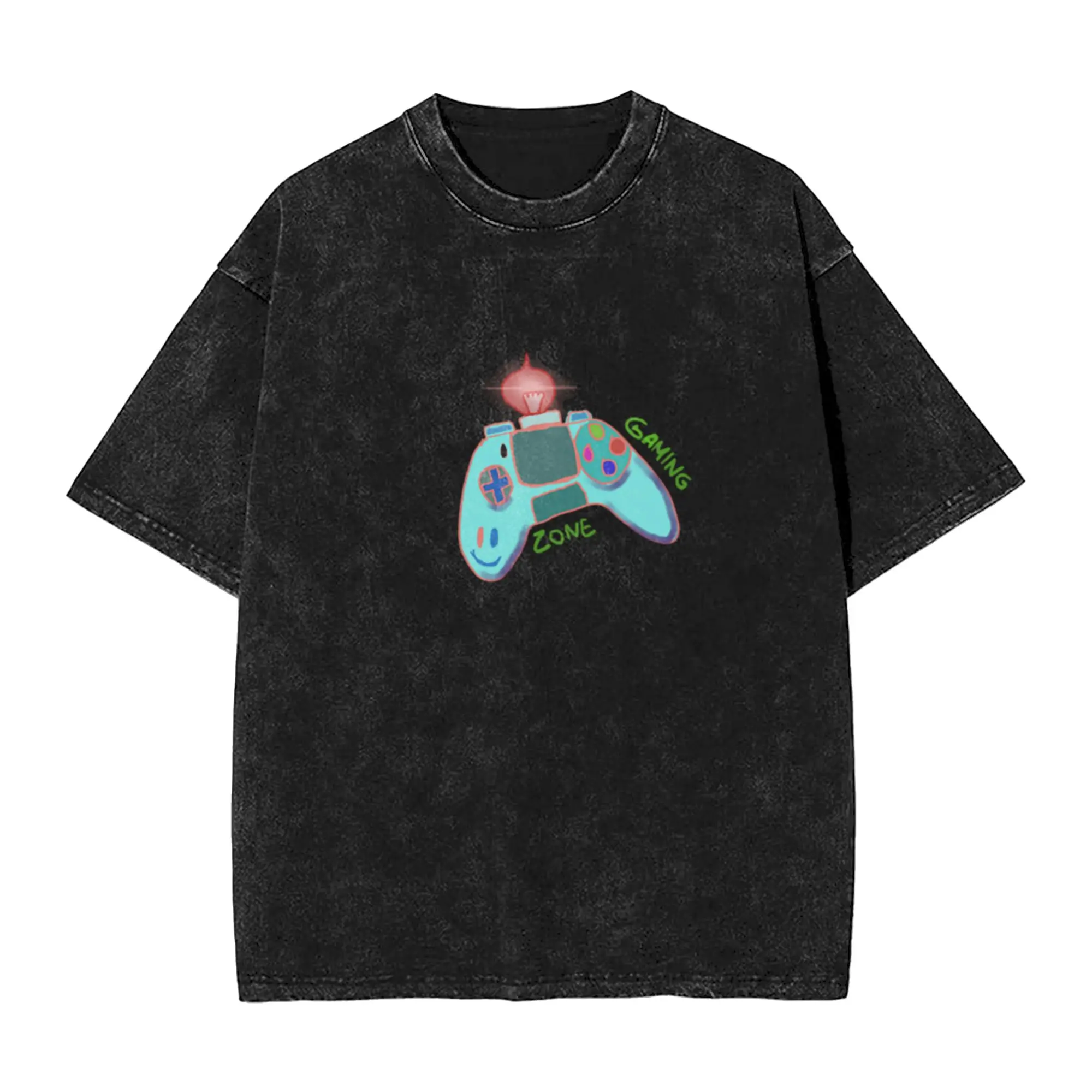 Gaming zone Classic Chic A T-Shirt Oversized Short Sleeve Men's Women's Cotton Tees Tops