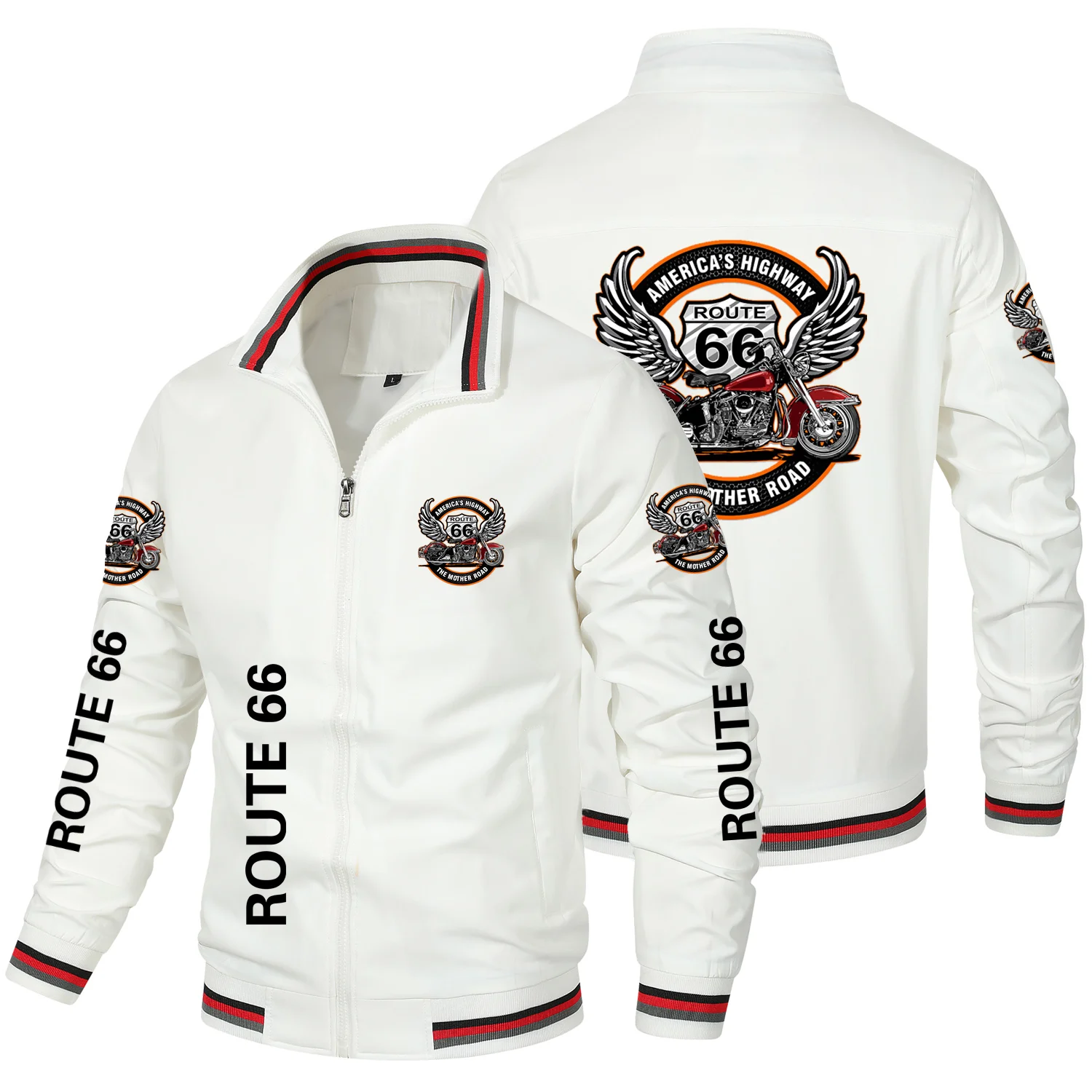 New 2026 Fashion Men's Jacket Harajuku Casual Sports Jacket Car Motorcycle Racing Jacket Zippered Top Windproof Baseball Shirt