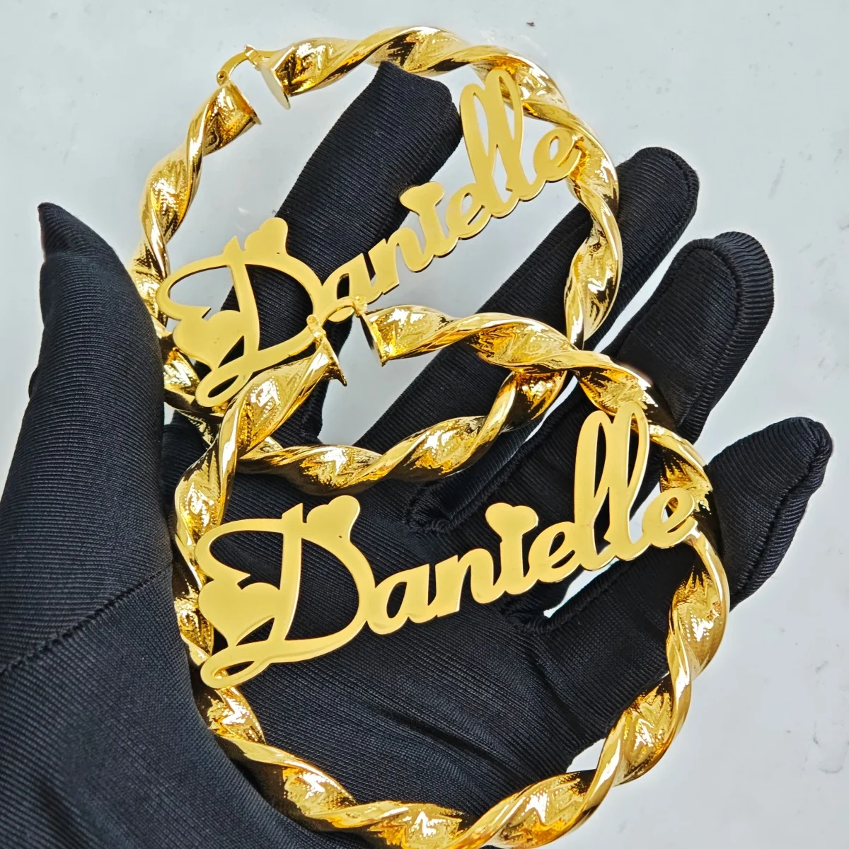 

Customized Stainless Steel Earrings Name Earrings Customized Text Earrings Charm Women's New Earrings Banquet Party Earrings