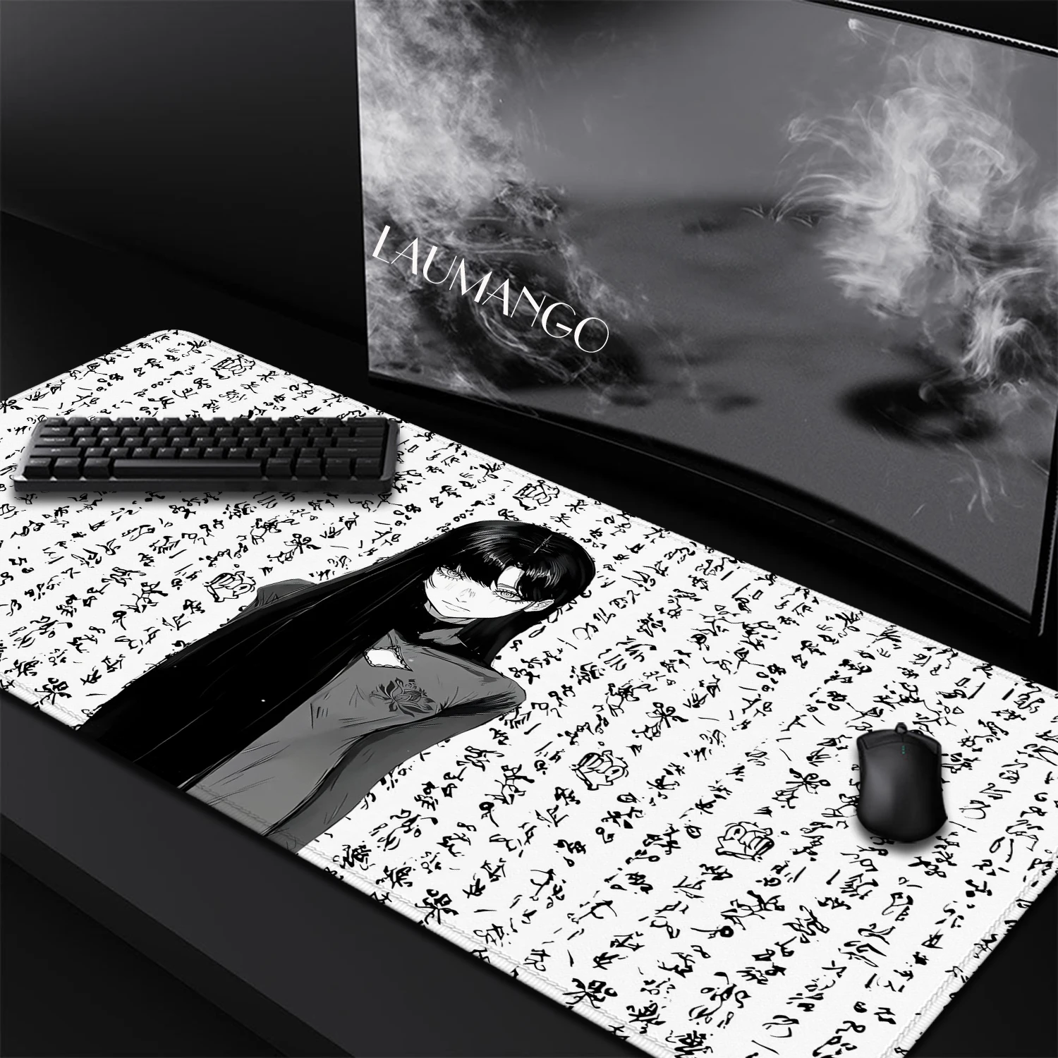 Anime Girl Mouse Pad Large Bla - огляд і ціна Pc Gaming Drawing