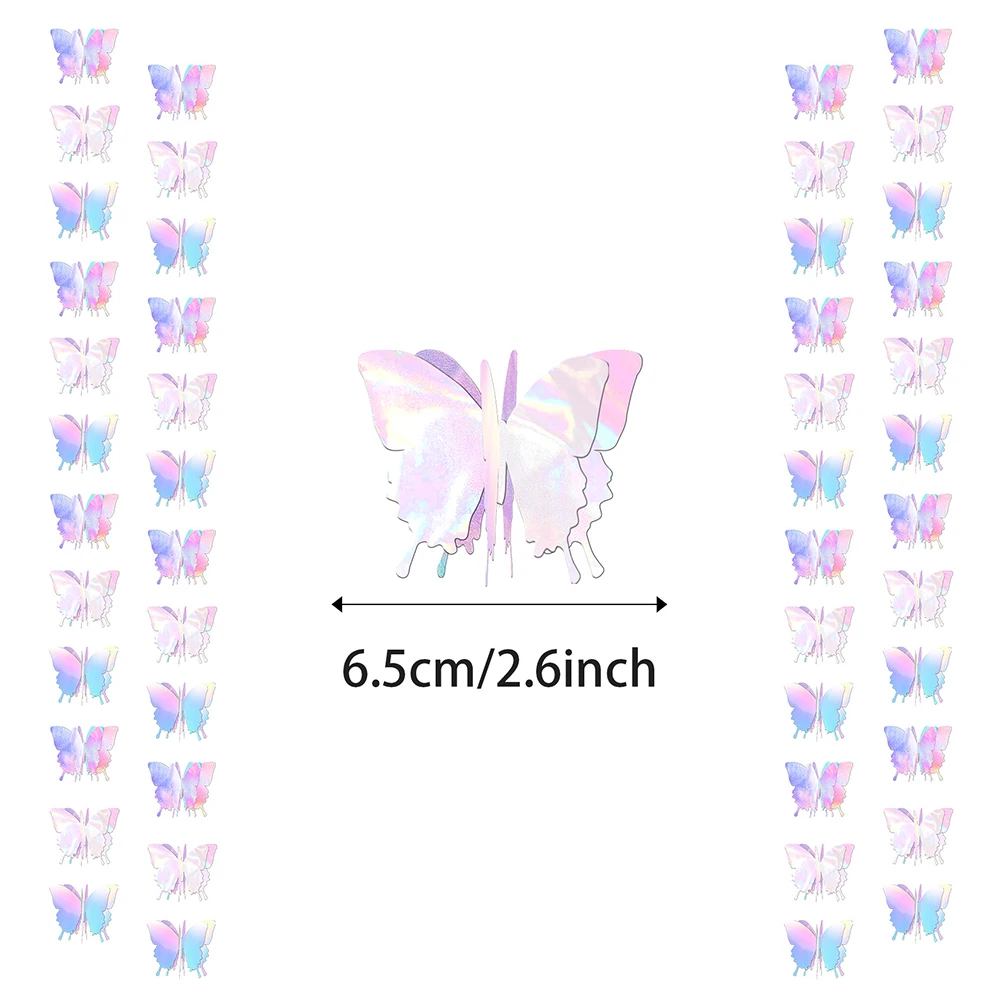 3M 3D Butterfly Paper Banner Garland Iridescent Hanging Flag Curtains For Wedding Birthday Party Backdrop Decoration Baby Shower