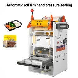 Electric Heat Manual Sealer Food Packaging Plastic Cup Machine Bowl/Meal Box Seal Machine Customized Size Automatic Film Rolling