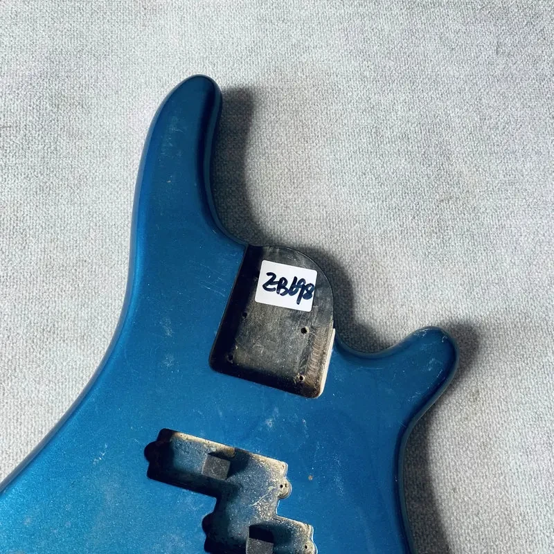 EB698 Metallic Blue Color PJB Bass Body in Solid Wood for 4 or 5 String Electric Bass Replace Active Pickups Unfinished DIY Part