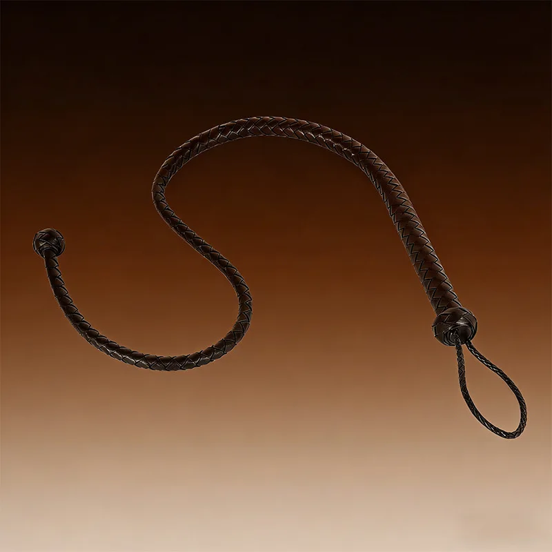 Traditional Design Durable Leather Whip Handcrafted Premium Real Leather Bull Whip 8 Plait
