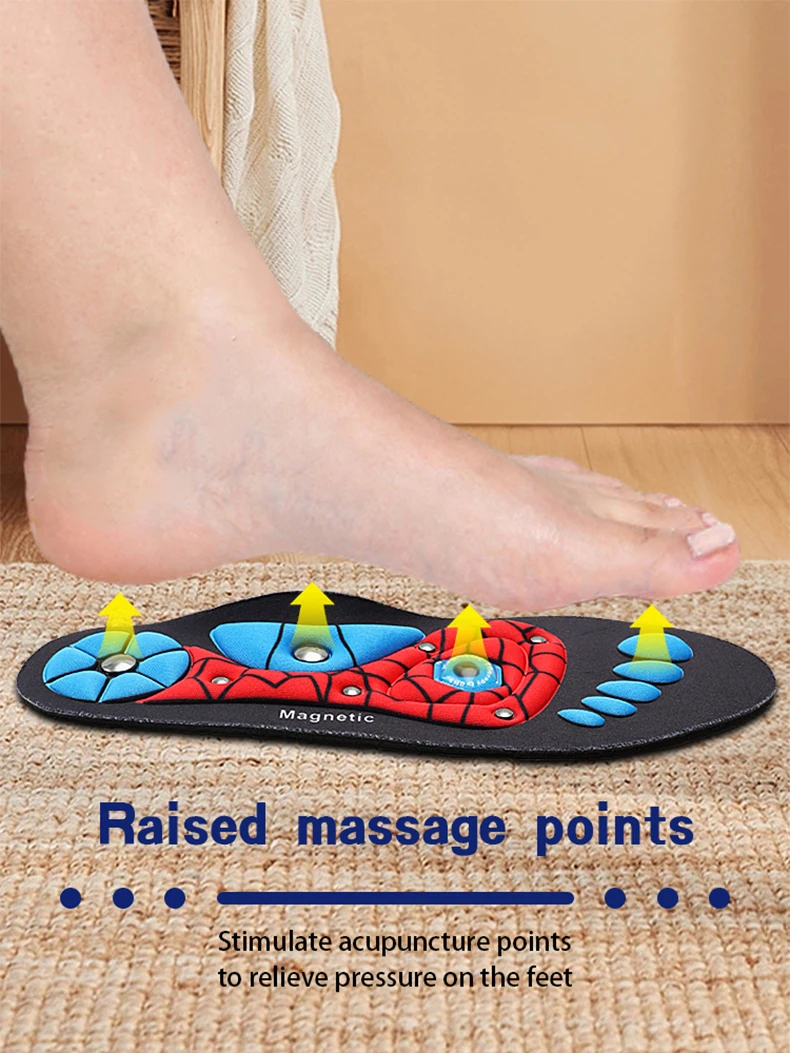 Magnettherapie-Massage-Einlegesohlen für Herren, Akupunktur-Massage-Einlegesohlen, Fußgewölbeunterstützung, orthopädische Einlegesohlen, bequeme Schuhpolster, 1 Paar/2 Paar. – Detail 4