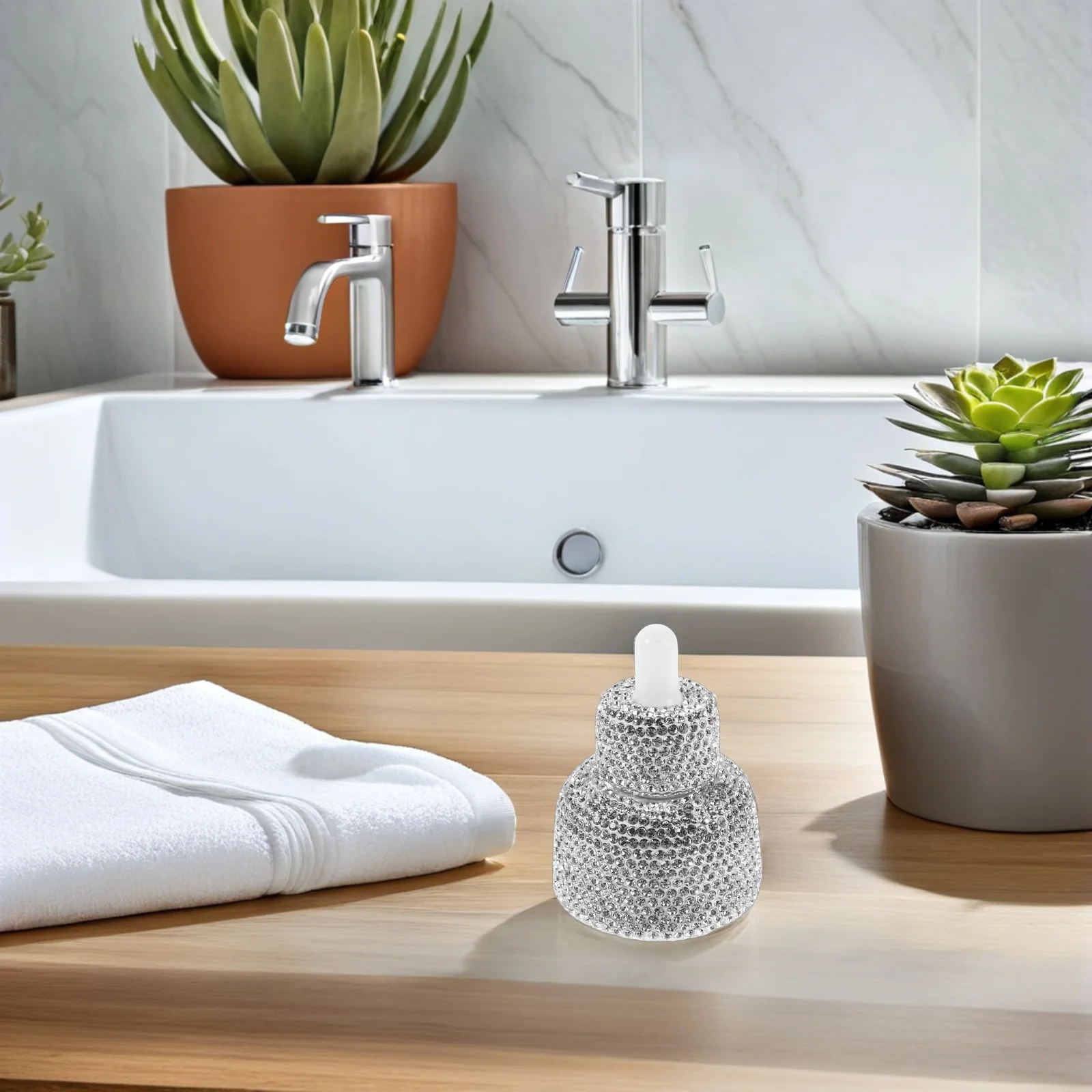 30Ml Refillable Glass Essential Oil Bottles With Pipette Dropper For Travel Aromatherapy Precision Dispensing Rhinestone Design